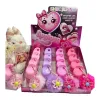 Color rosa corazón brillo labial caja de presentación múltiples piezas con flores de peluche adornos colgantes dibujos animados amor marca logotipo belleza caja de regalo de almacenamiento Item Picture